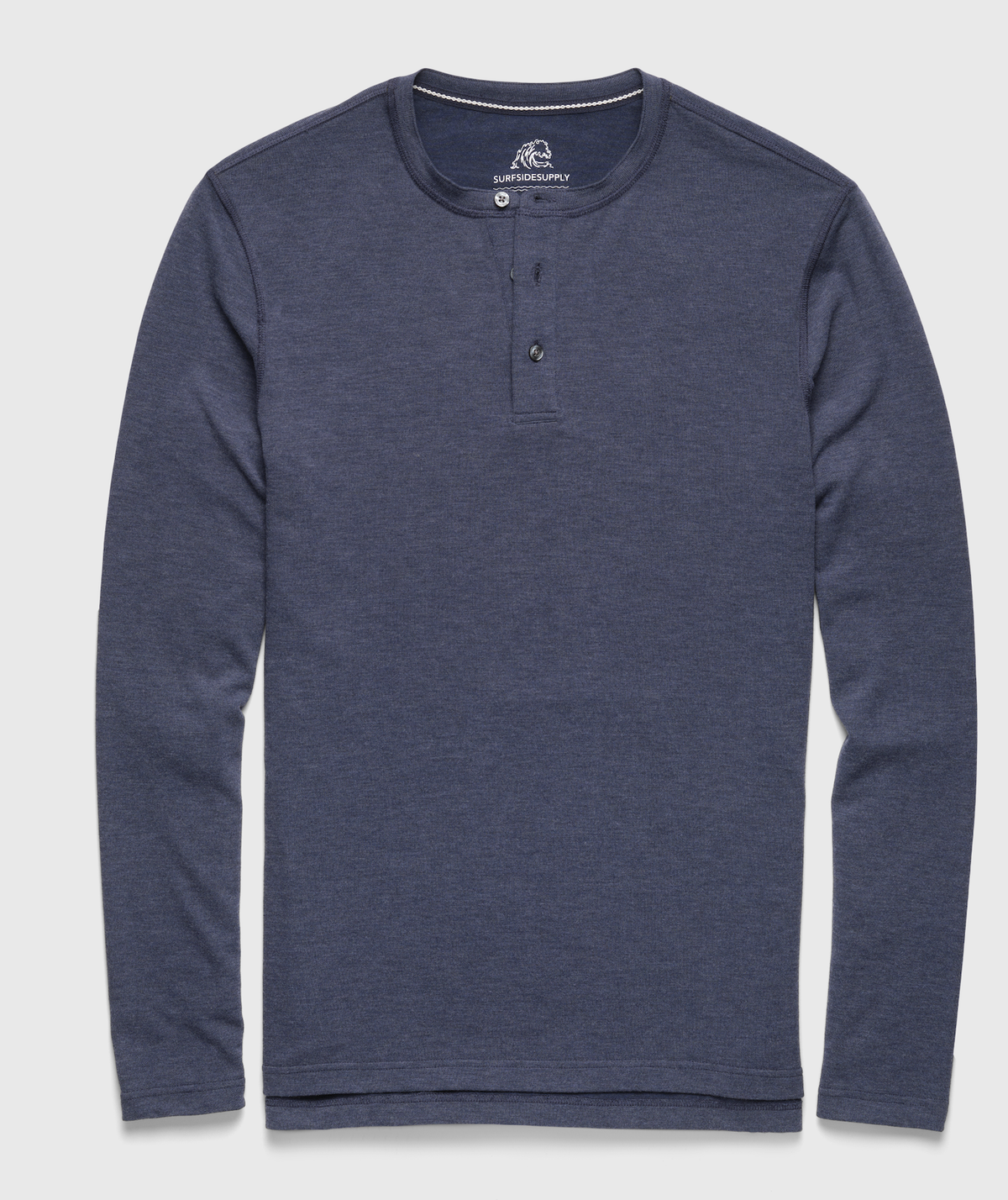 Sean Super Soft Classic Henley by SurfSideSupply | Navy Heather