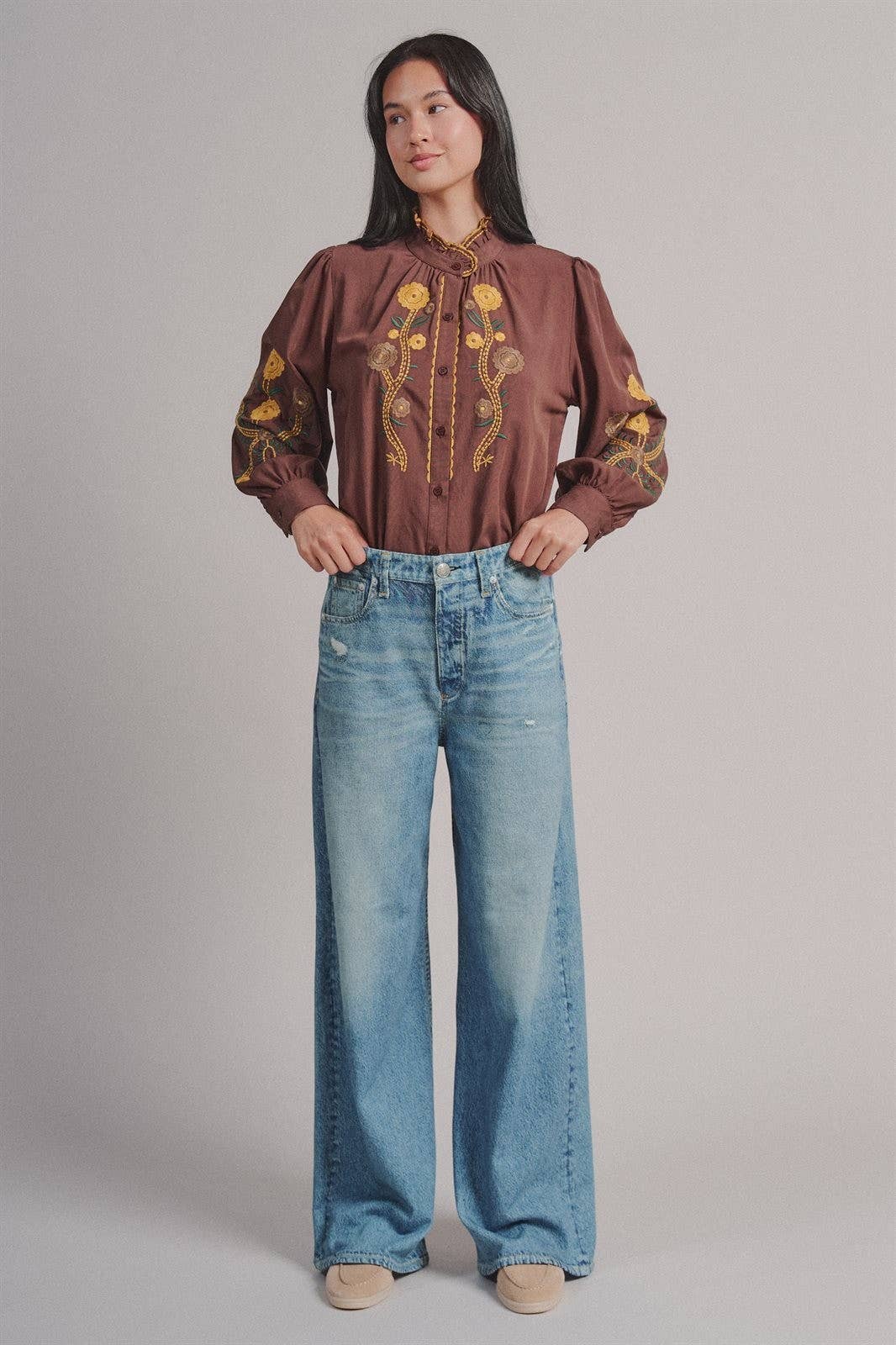 Faux Denim Flare Pant by Fashion Week | Denim