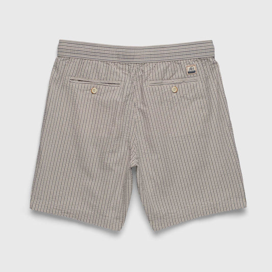 Tyler Crinkle Stripe Drawstring Short by SurfSideSupply | Chinchilla