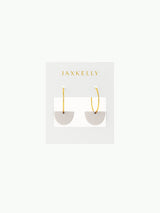 Clay Half Moon Hoops by JaxKelly | Oat Milk
