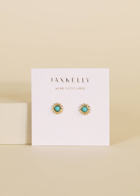 Sun Stud - Turquoise - Earring - Zen&Zip