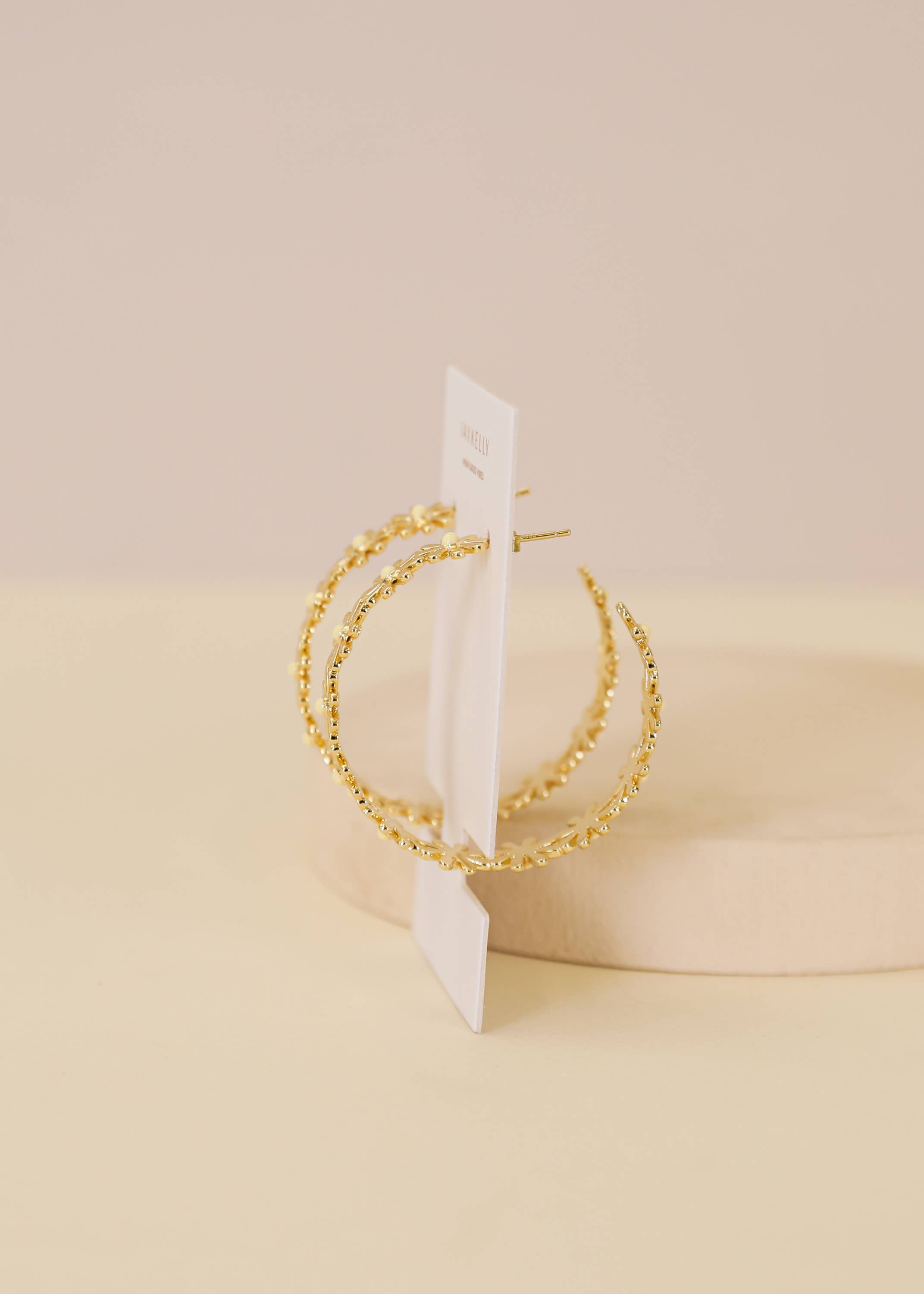 Daisy Chain Hoop Earrings by JaxKelly | Enamel and Gold - Zen&Zip