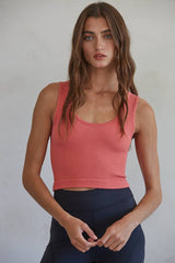UV Neck Reversible Tank Top by By Together | Cherry Pink - Zen&Zip