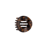 Tortoise Small Flat Circle Hair Clip