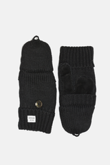 Black Wool Fingerless Glove by Curated Basics