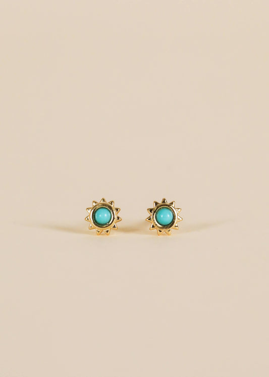 Sun Stud - Turquoise - Earring - Zen&Zip