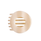 Almond Beige Large Flat Circle Hair Clip