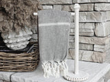 Kitchen or Bathroom Hand Towels with Tassels, Turkish Cotton - Zen&Zip