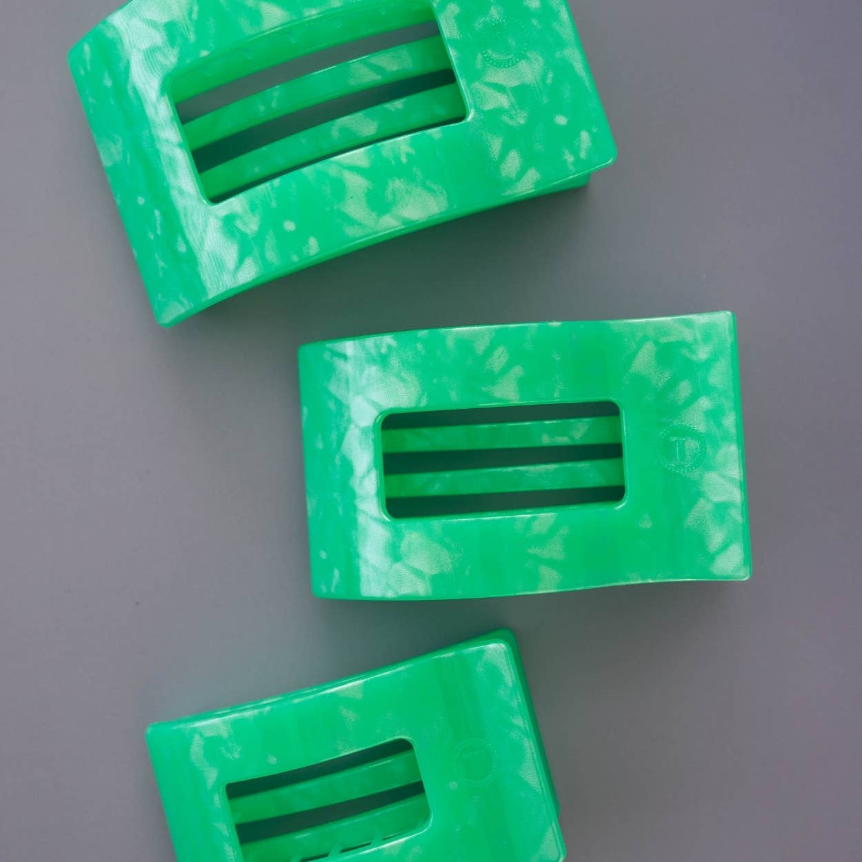 Flat Rectangle Hair Clip | Large | Spring Splash - Zen&Zip