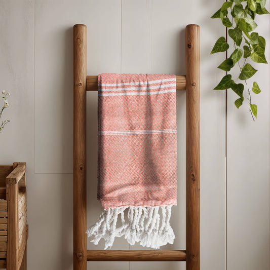Fall Kitchen Hand Towels, Orange Cotton Dish Towels Tassels - Zen&Zip