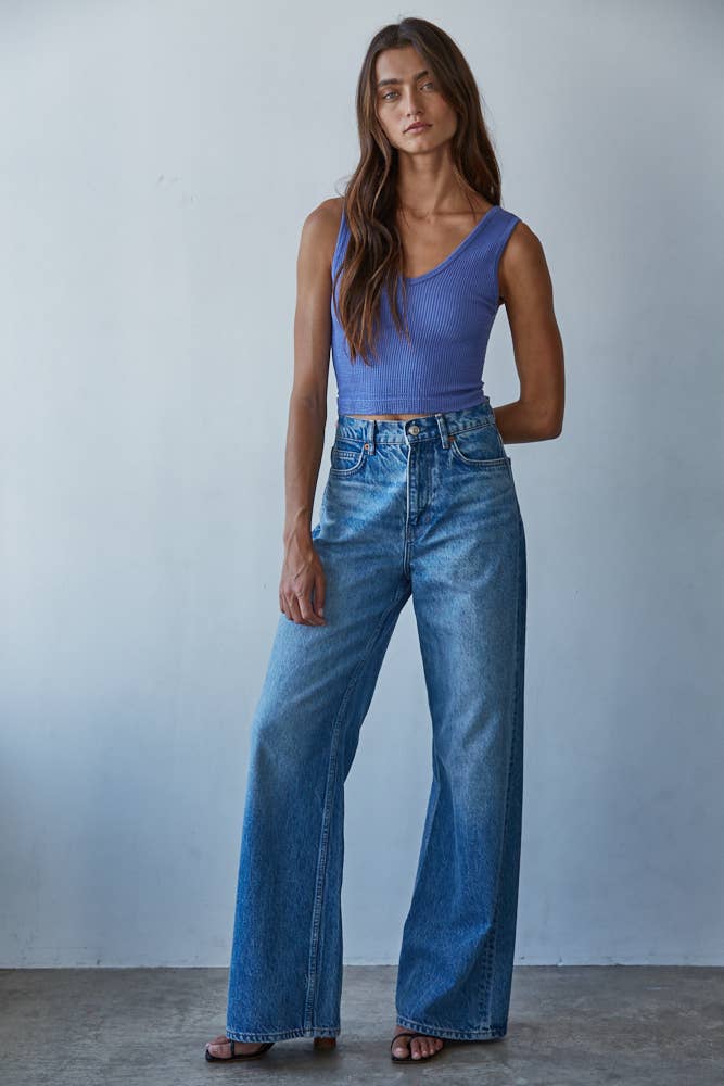 UV Neck Reversible Tank Top by By Together | Blue Jewel - Zen&Zip