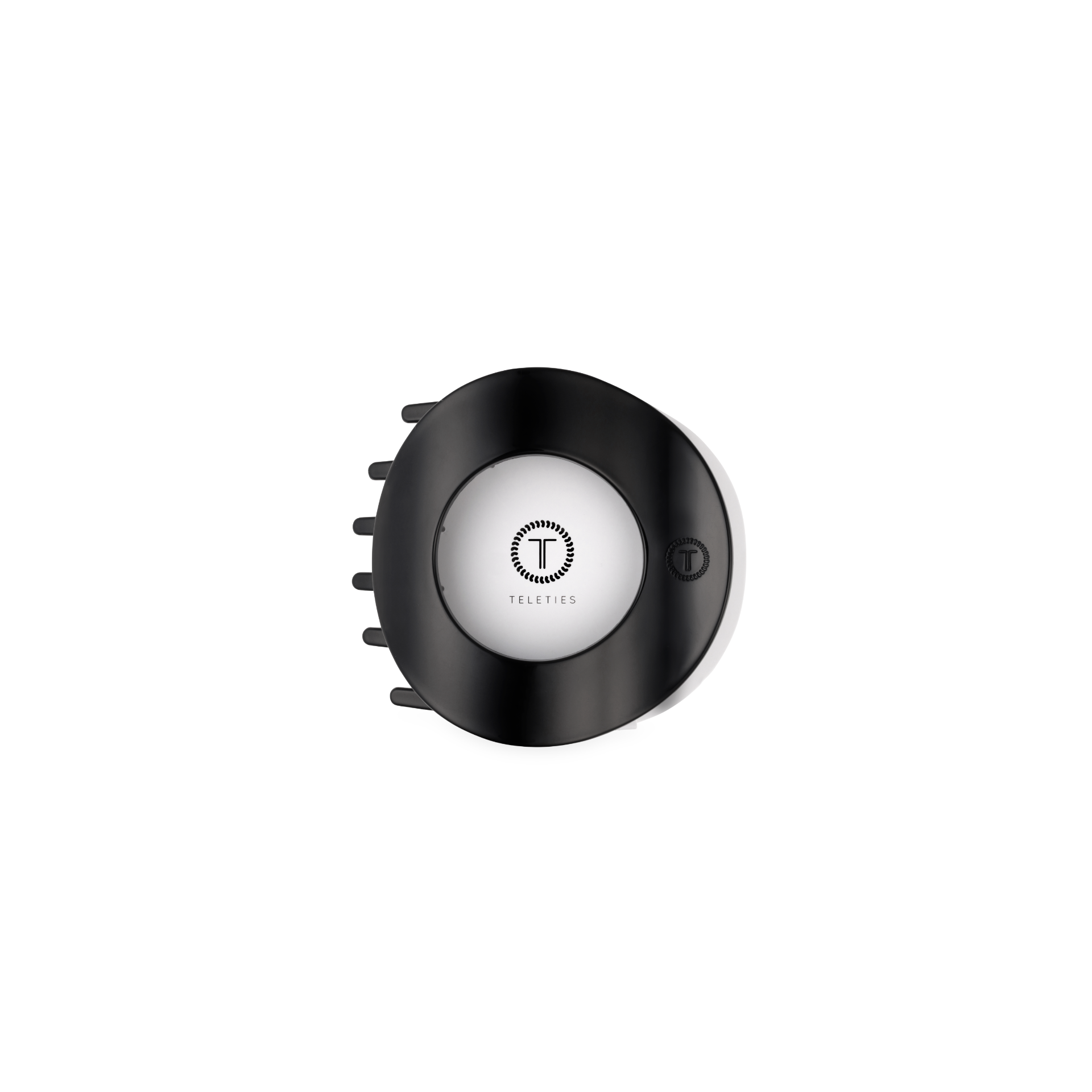 Jet Black Small Flat Circle Hair Clip