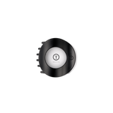 Jet Black Small Flat Circle Hair Clip