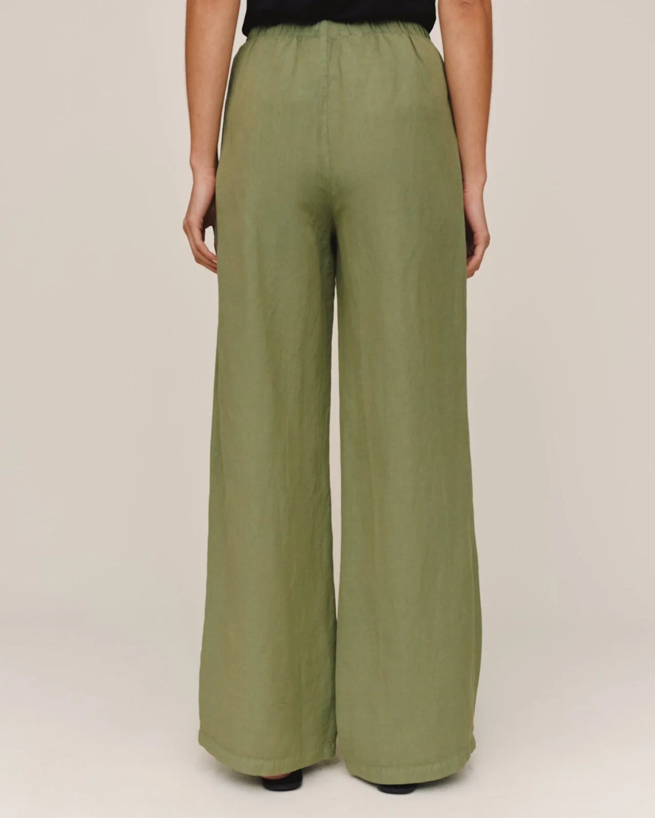 Beaded Drawstring Beach Pant by Bella Dahl | Olive Leaf