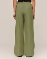 Beaded Drawstring Beach Pant by Bella Dahl | Olive Leaf