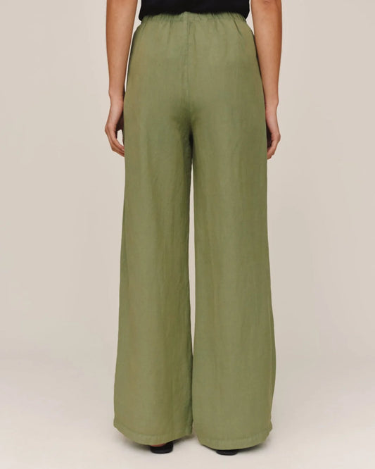 Beaded Drawstring Beach Pant by Bella Dahl | Olive Leaf
