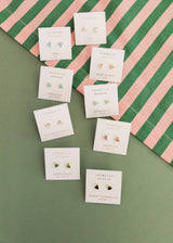 Mini Energy Gem - Amazonite - Gold Earrings - Zen&Zip