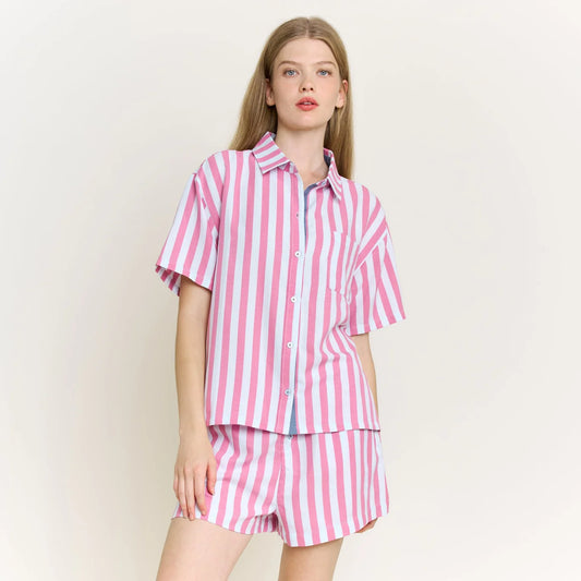 Brunch Date Shortie PJ Set by Honeydew | Drift Stripe