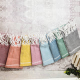 Kitchen or Bathroom Hand Towels with Tassels, Turkish Cotton - Zen&Zip