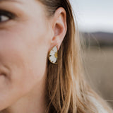 Split Studs: Clear/Daisy - Zen&Zip