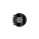 Jet Black Small Flat Circle Hair Clip