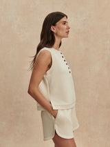 Maria Button Placket Tank by Varley | Pristine