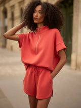 Ritchie Short Sleeve Sweat by Varley | Summer Fig