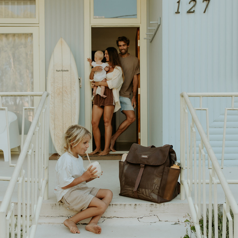 Beach Hauler Mesh Backpack by Sande | Espresso
