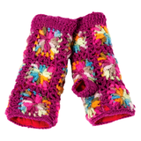 Flower Crochet Fingerless Gloves by Nirvanna Designs