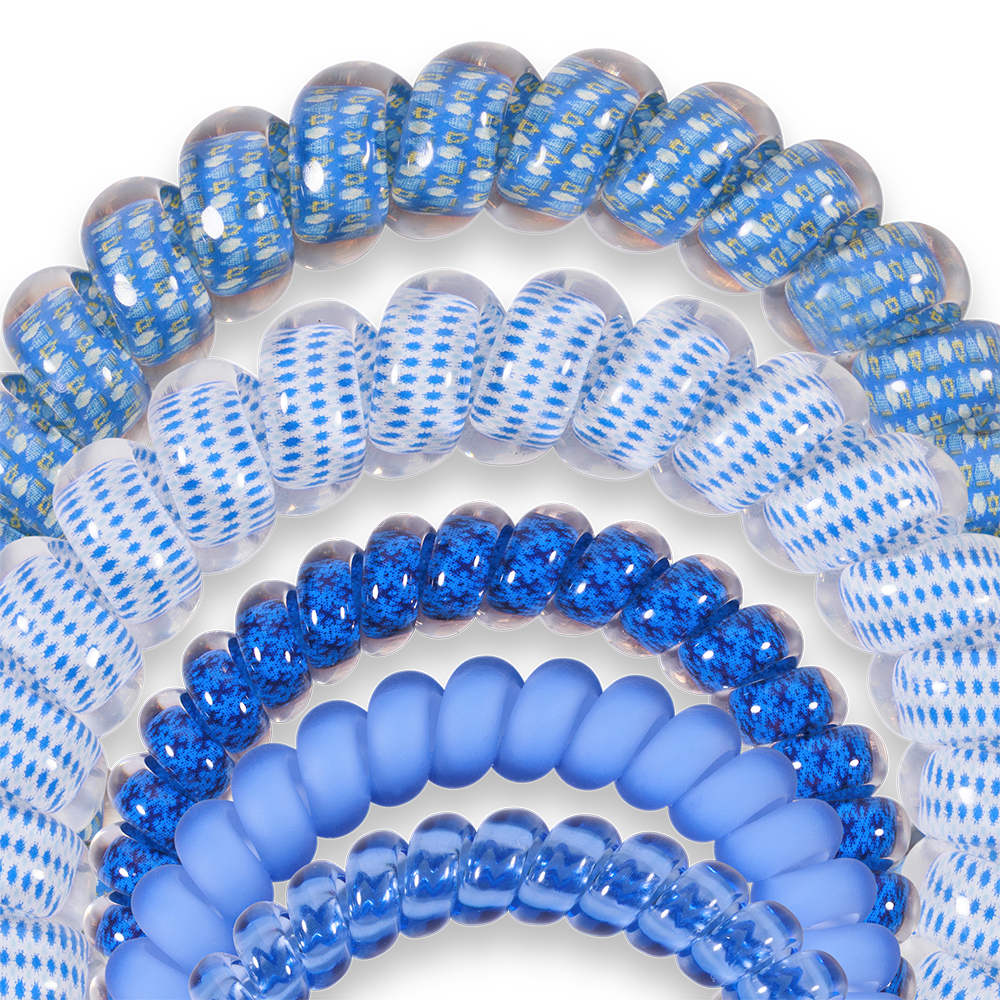 Spiral Hair Coils | Mix Pack | Drop It Like a Dreidel - Zen&Zip