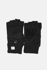 Black Wool Fingerless Glove by Curated Basics