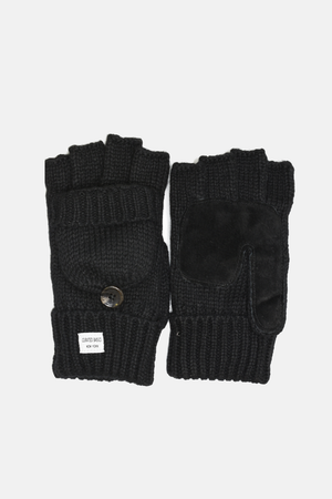 Black Wool Fingerless Glove by Curated Basics