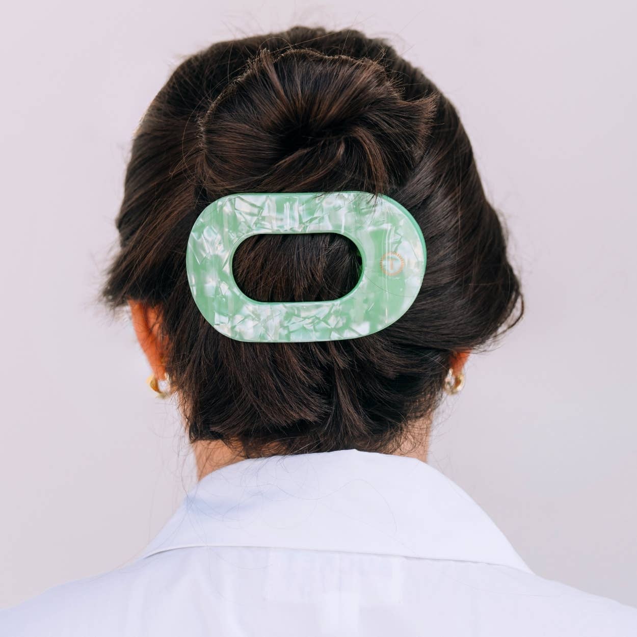 Flat Round Hair Clip | Large | Spring Splash - Zen&Zip