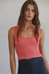 UV Neck Reversible Tank Top by By Together | Cherry Pink - Zen&Zip