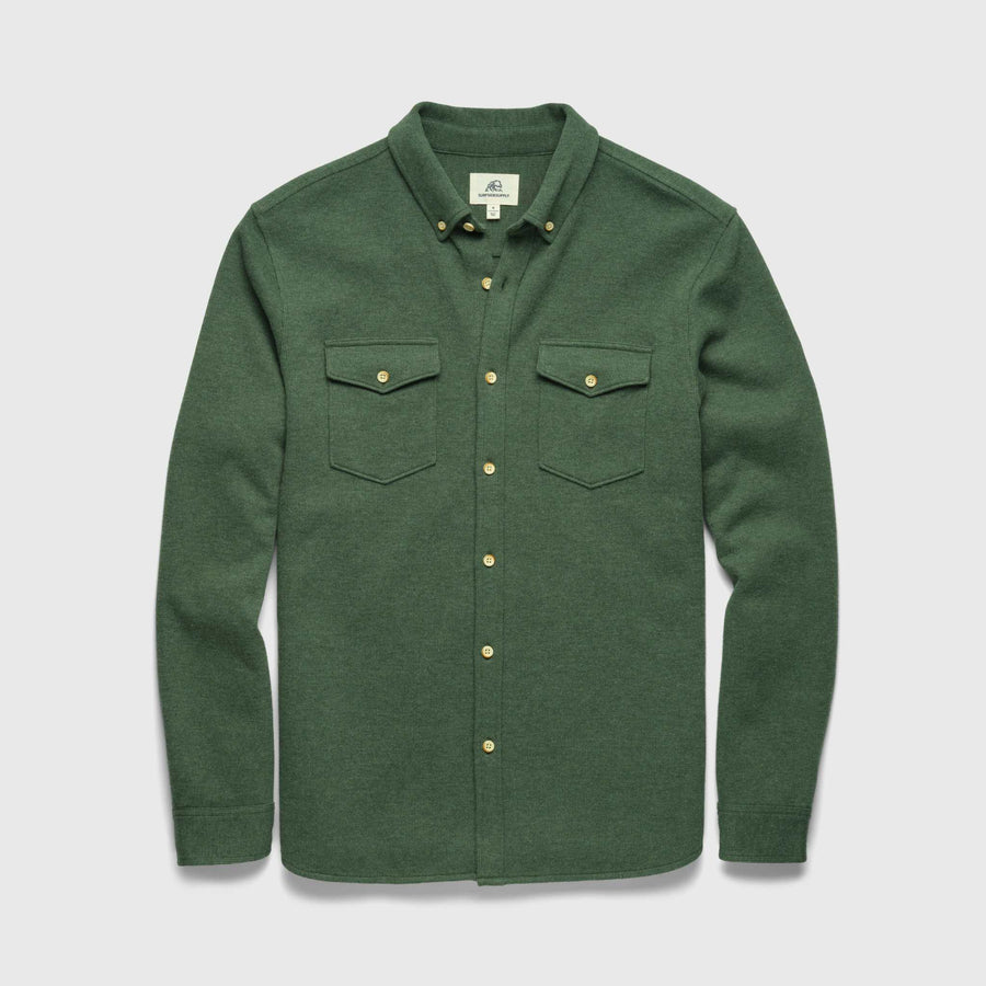 Rex Rib Knit Shirt by SurfSideSupply | Green Heather
