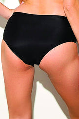 No line Solid Laser cut Panty-YM-89164-PTY-S: Black / S - Zen&Zip