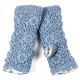 Flower Crochet Fingerless Gloves by Nirvanna Designs