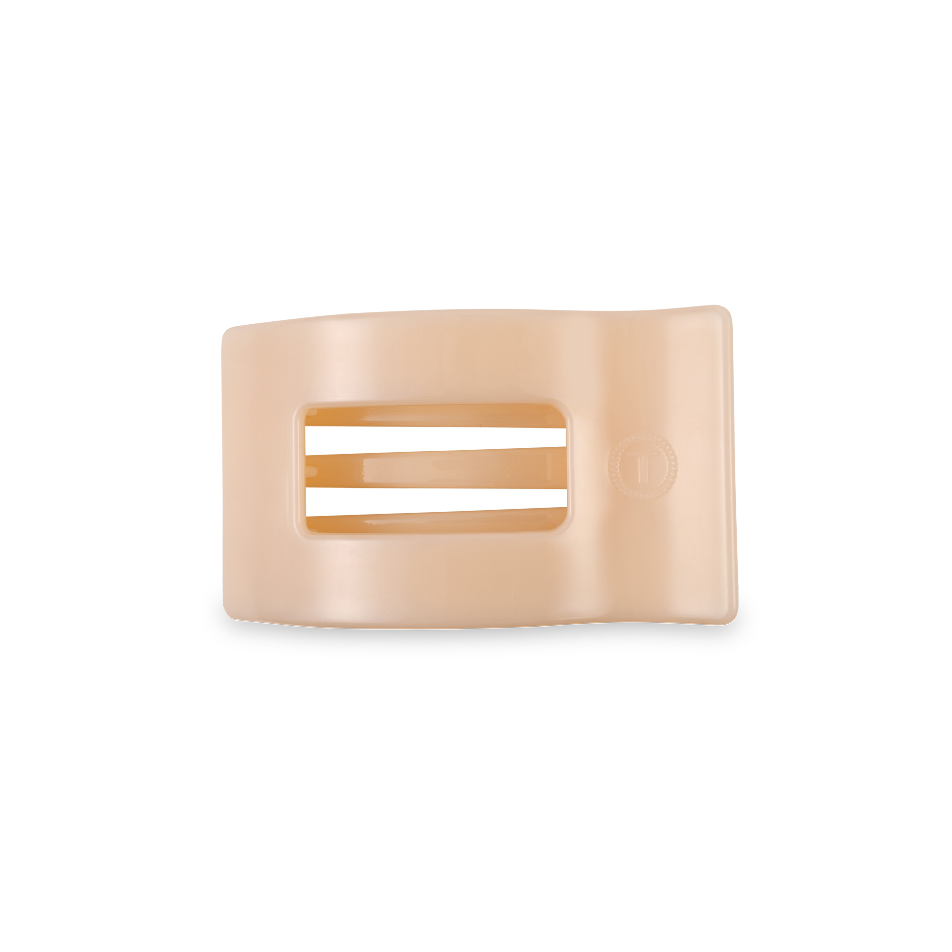 Flat Rectangle Hair Clip | Small | Almond Beige - Zen&Zip