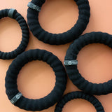 Nylon Hair Ties | Large | Jet Black - Zen&Zip