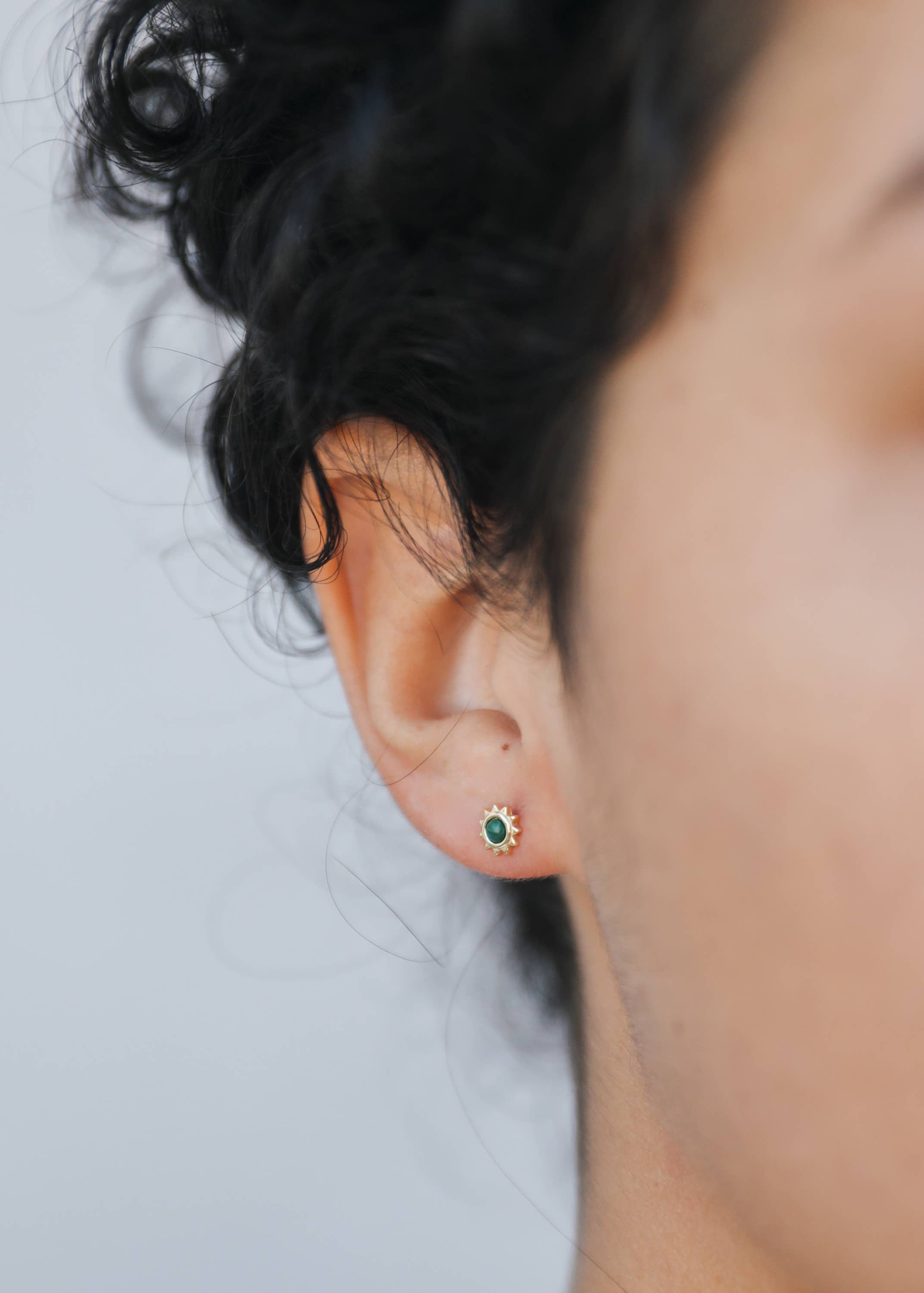 Sun Stud Earrings by JaxKelly | Malachite - Zen&Zip