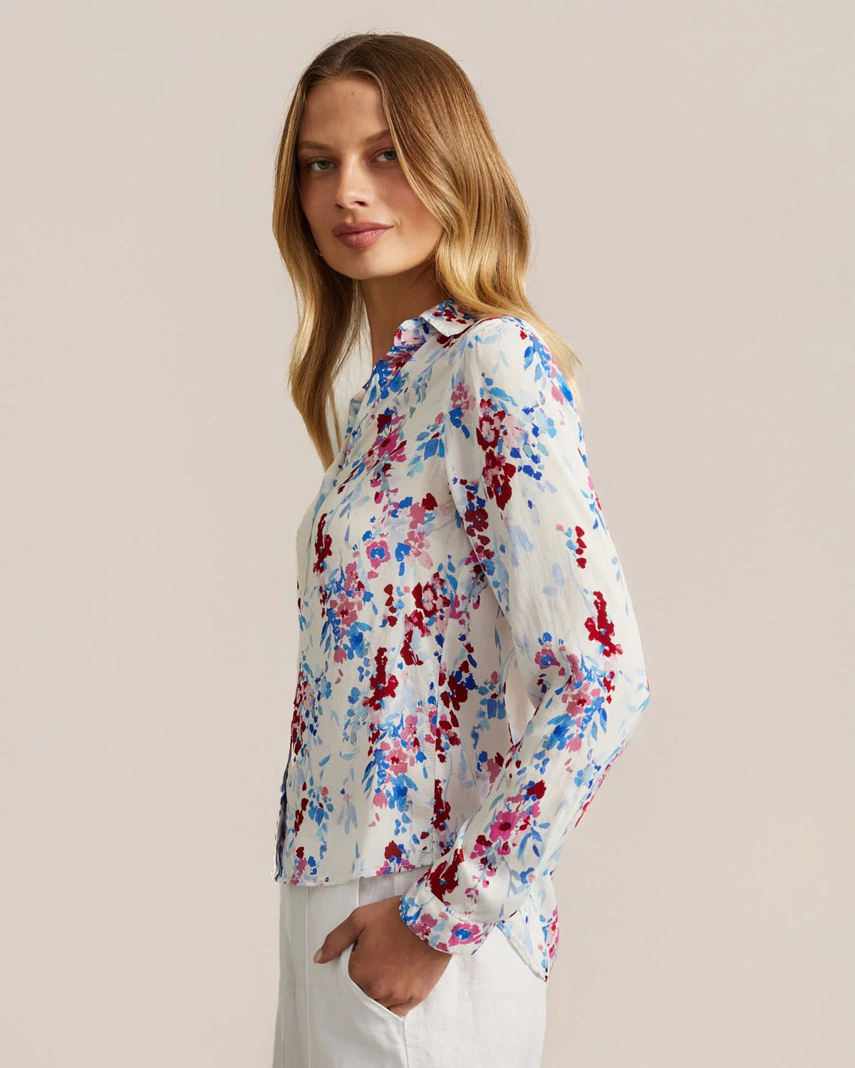 Classic Button Down by Bella Dahl | Nautical Bloom Print