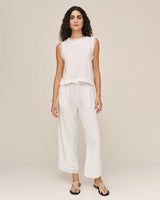 Crochet Edge Pant by Bella Dahl | Ivory Sand