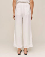 Crochet Edge Pant by Bella Dahl | Ivory Sand