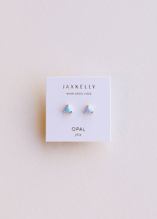 Mini Energy Gem Earring by JaxKelly | Fire Opal - Zen&Zip