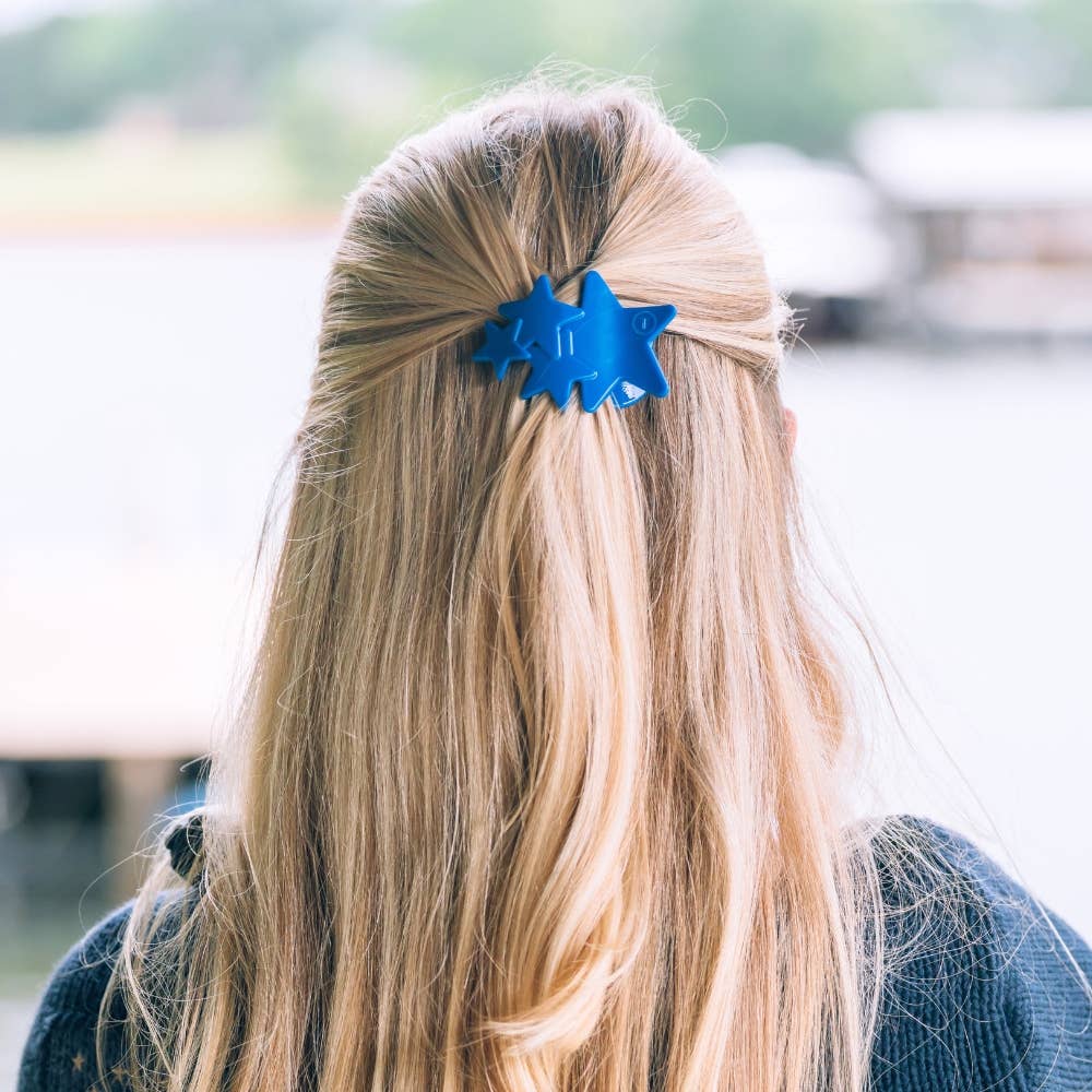 Flat Hair Clip | Small | Blue Shooting Star - Zen&Zip