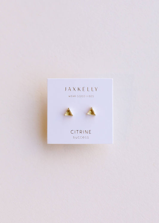 Mini Energy Gem Earrings by JaxKelly | Citrine - Zen&Zip