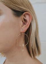 Hoops - Citrine - Gold Earrings