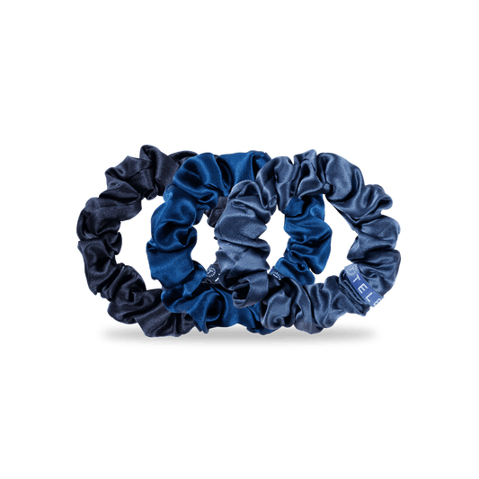 Midnight Rain - Large Scrunchie, 3-Pack - Zen&Zip