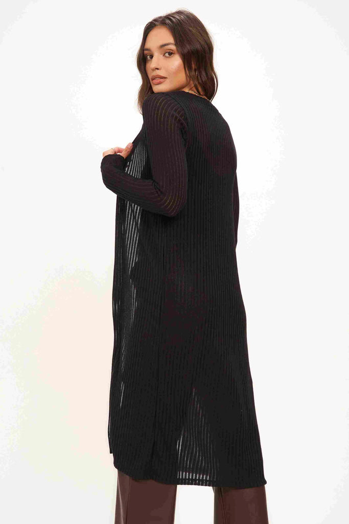 By Your Side Cozy Duster Black