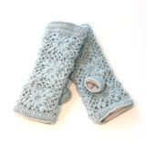 Flower Crochet Fingerless Gloves by Nirvanna Designs